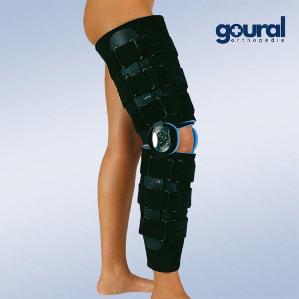 Attelle de genou réglable en flexion-extension tissu foam