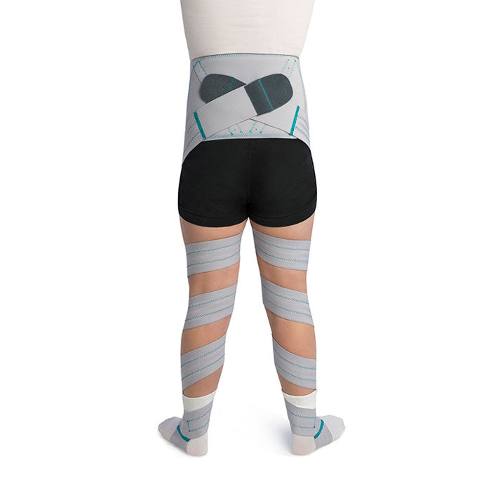 Bilateral tibiofemoral derotation splint-bandage