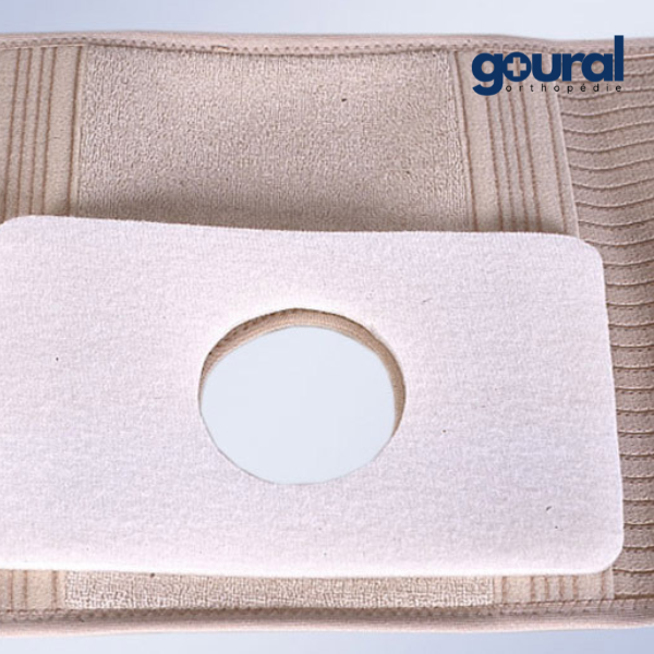 Ceinture de maintien abdominal pré-découpée pour Stomie avec plastron StomaCare