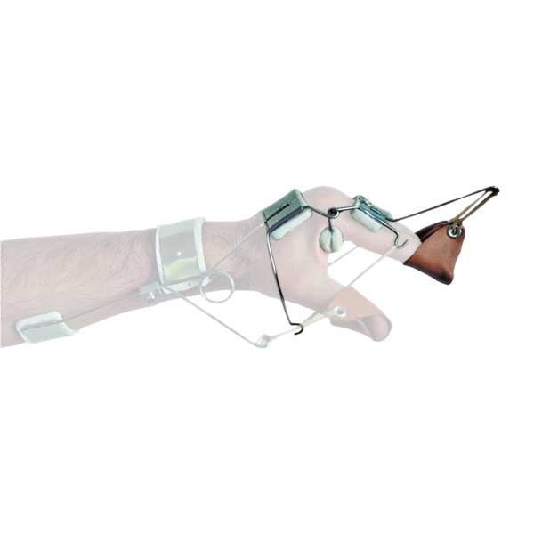 Support dynamique pour mise en extension d'un doigt