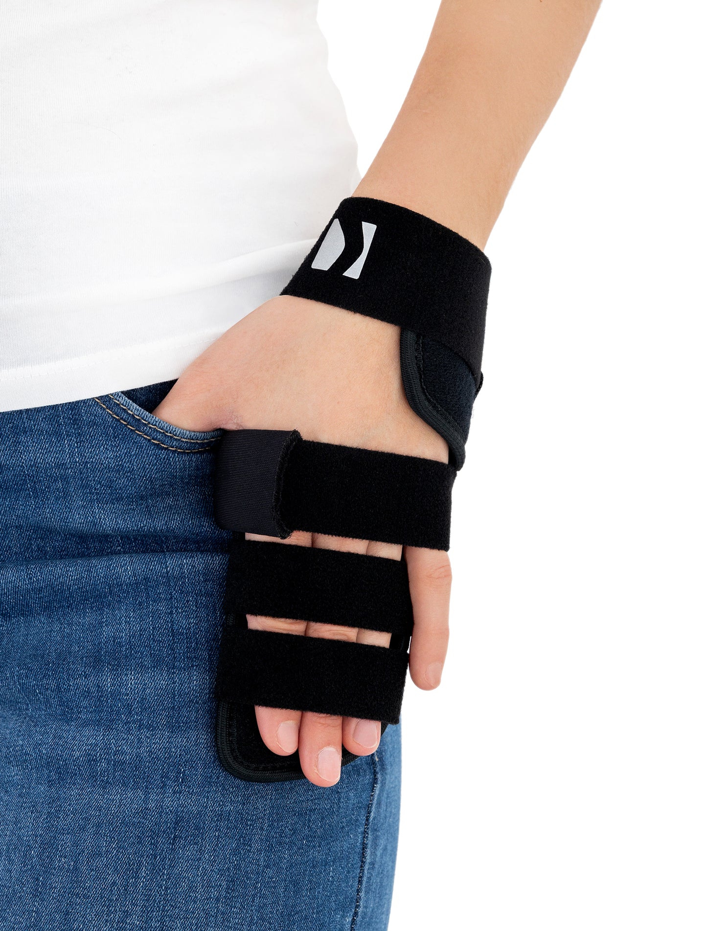 Orthèse de repos poignet main doigts sans pouce