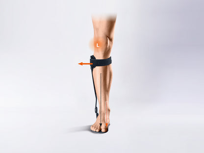 Ankle brace for the treatment of gonarthrosis by compartmental unloading Kneo