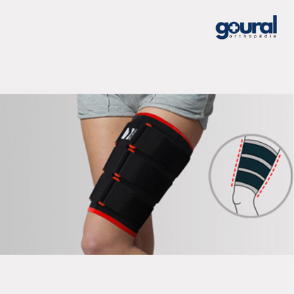 Cuissard compressif avec straps pour claquage musculaire