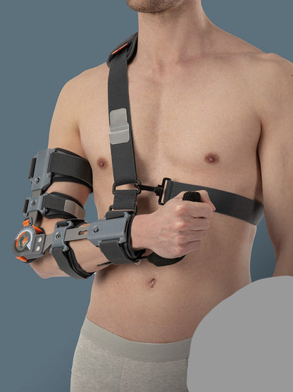 Telescopic elbow brace with graduated movement-1