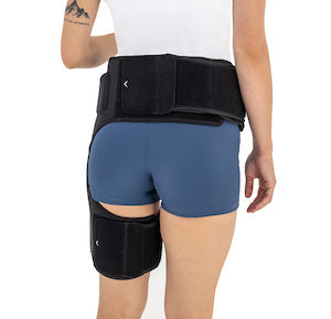 Attelle de hanche avec stabilisateur articulée réglable