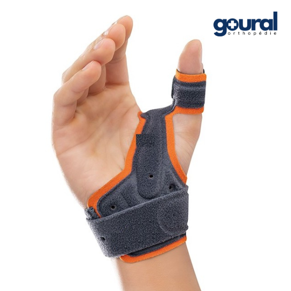 Attelle-orthèse d'immobilisation du pouce formable à froid