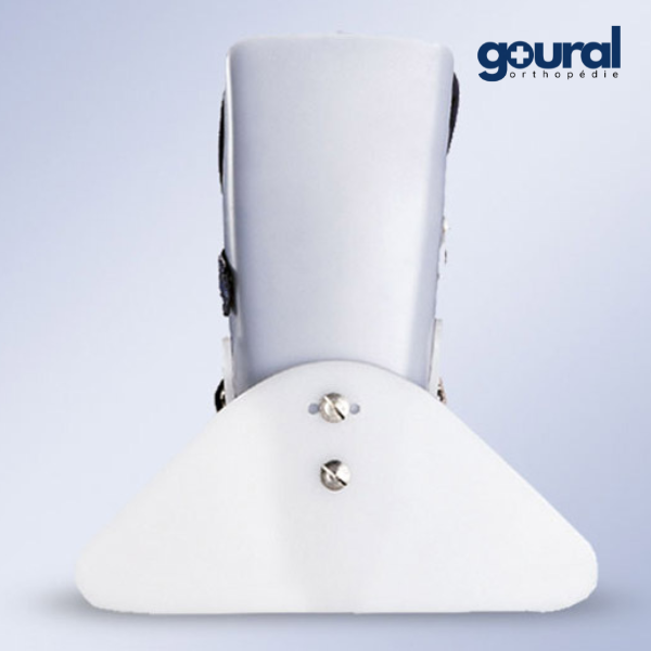 Attelle d'immobilisation du pied-cheville et éventuellement hanche