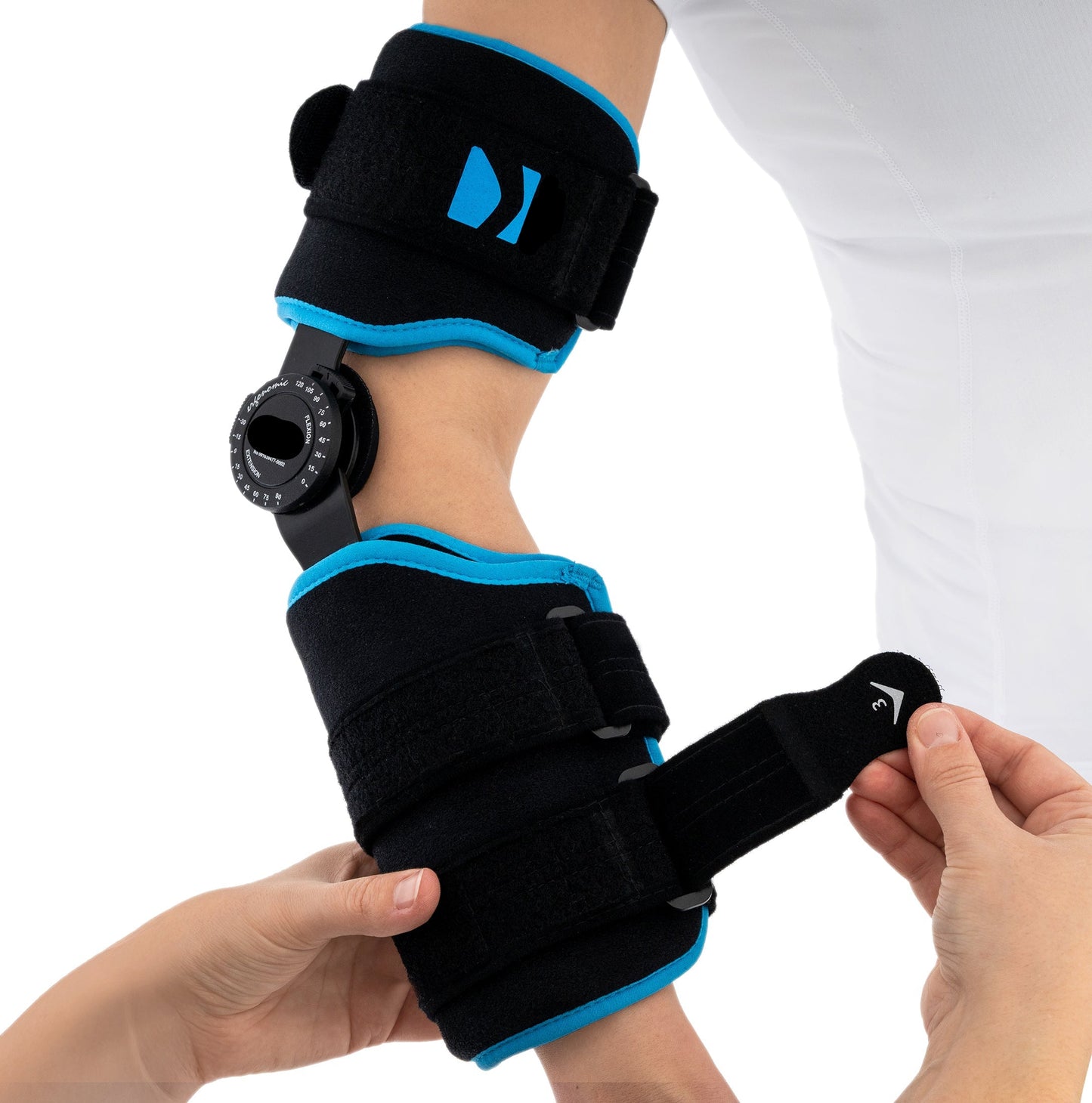 Attelle ROM d'immobilisation et contrôle en flexion-extension du coude