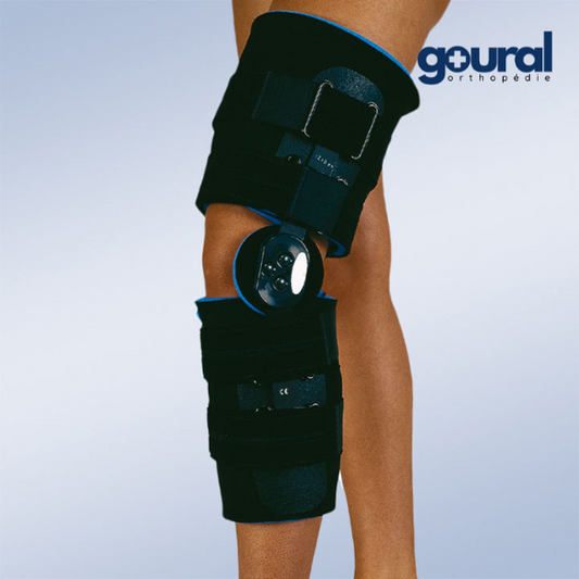 Attelle de genou réglable en flexion-extension tissu foam