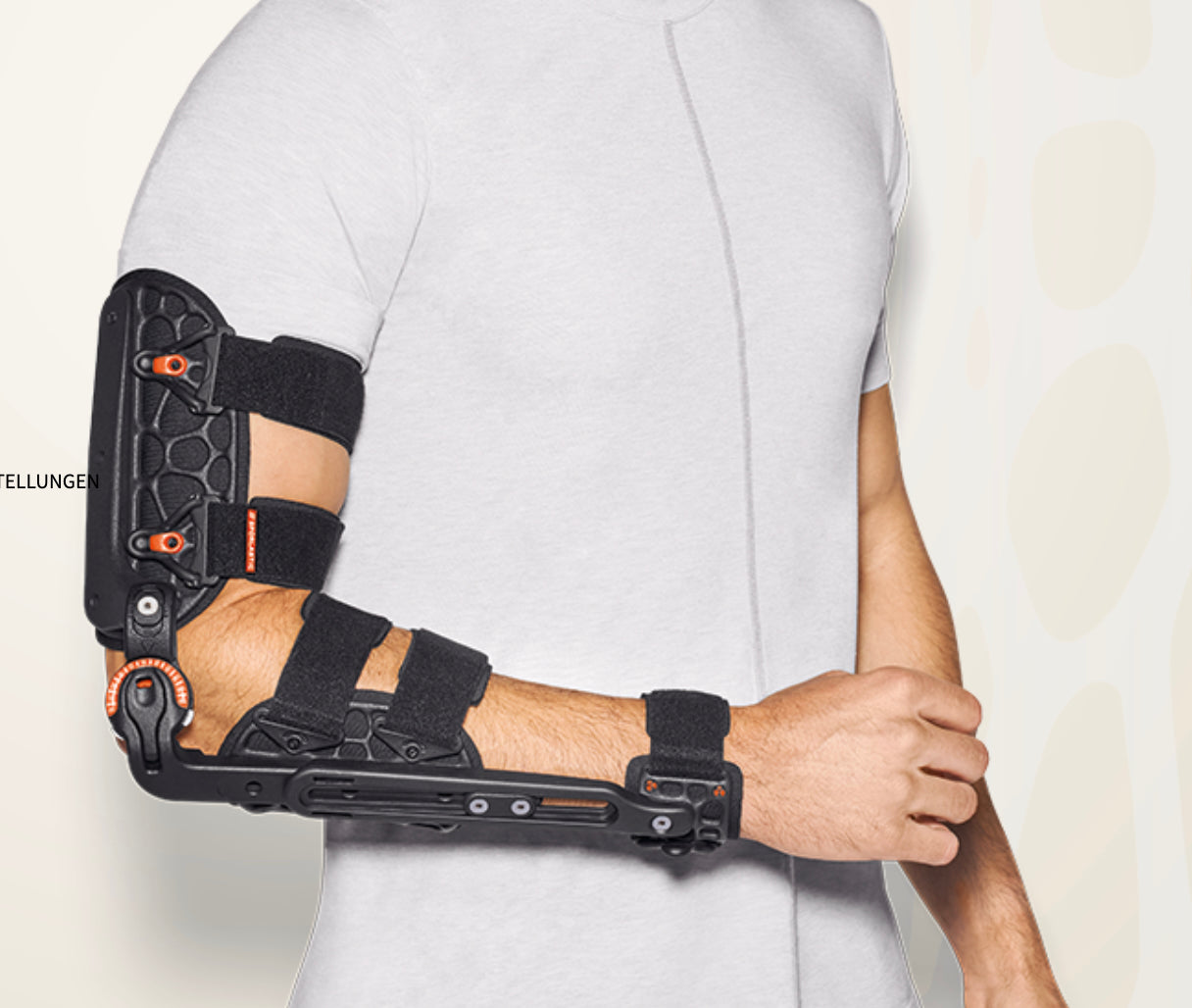 Attelle d'immobilisation et contrôle en flexion-extension du coude Epi-Cast Organic Rom