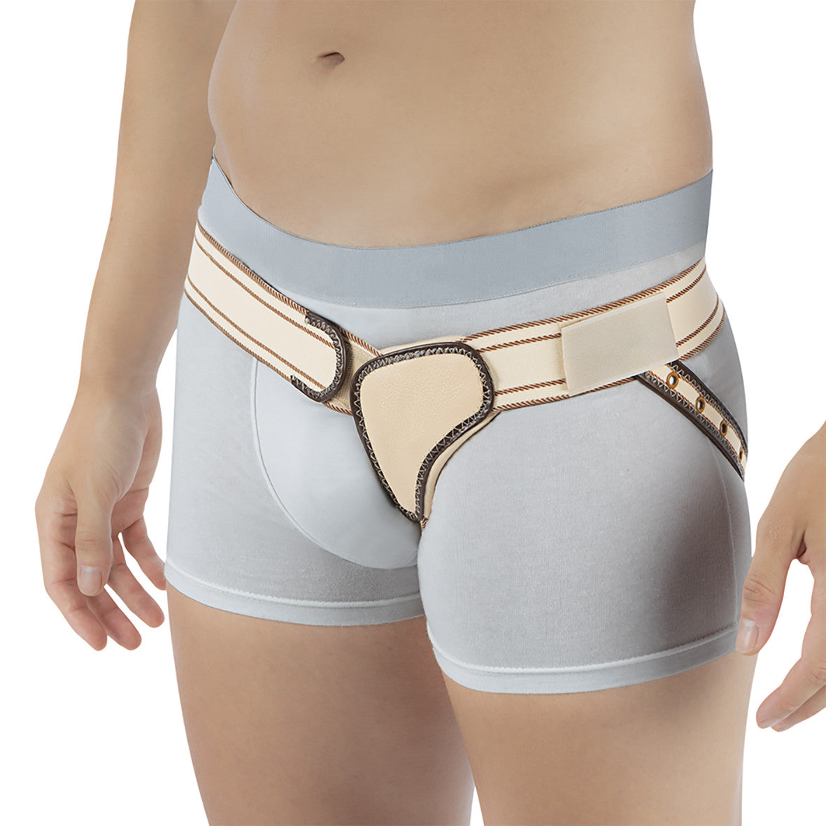 Bandage herniaire bilatéral renforcé à fermeture velcro