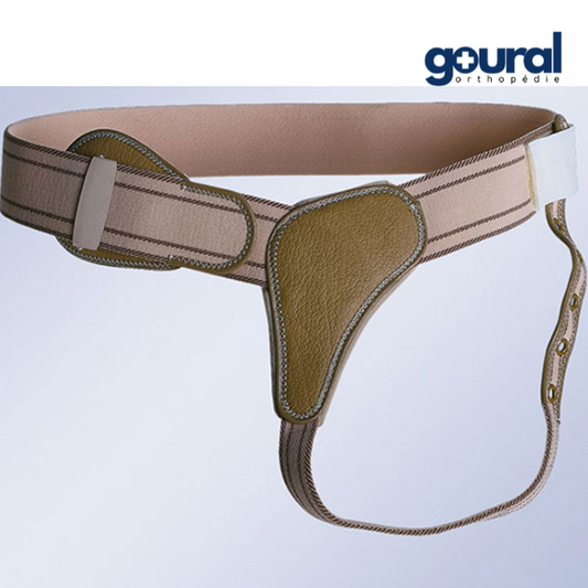 Bandage herniaire latéral renforcé à fermeture à boucle