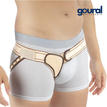 Bandage herniaire latéral renforcé à fermeture velcro