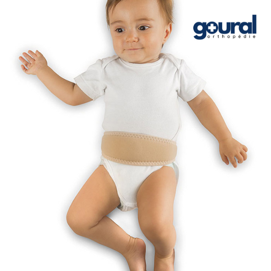 Bandage to reduce pediatric umbilical hernias (<45 cm)