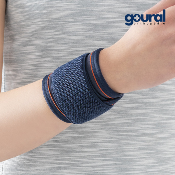 Bandage réglable pour poignet en neoprène respirant