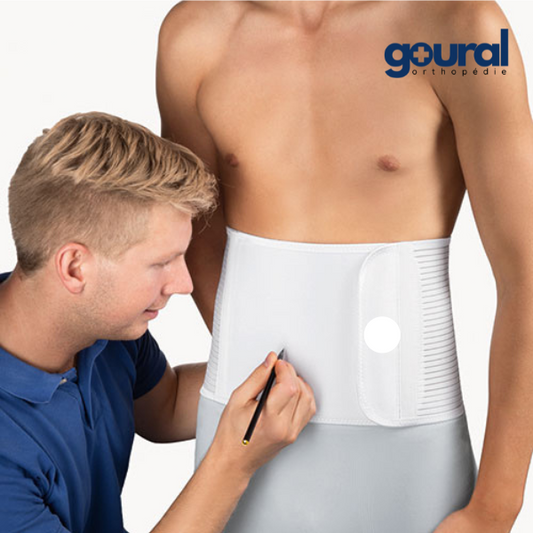 Ceinture de maintien abdominal à découper pour stomisé Stomabelt closed
