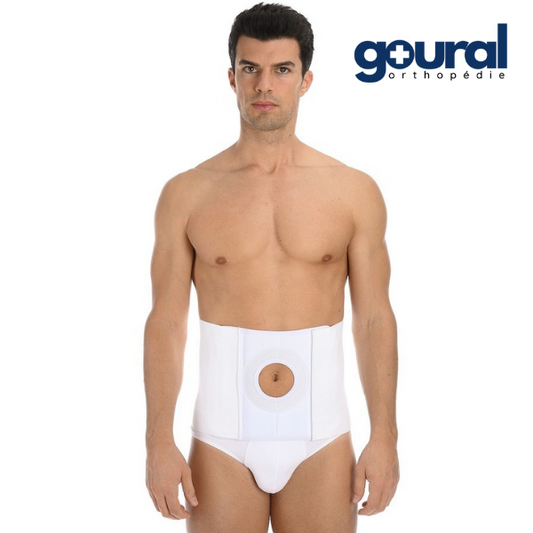 Ceinture de maintien abdominale pour stomie Pannello coton élastique avec plastron amovible