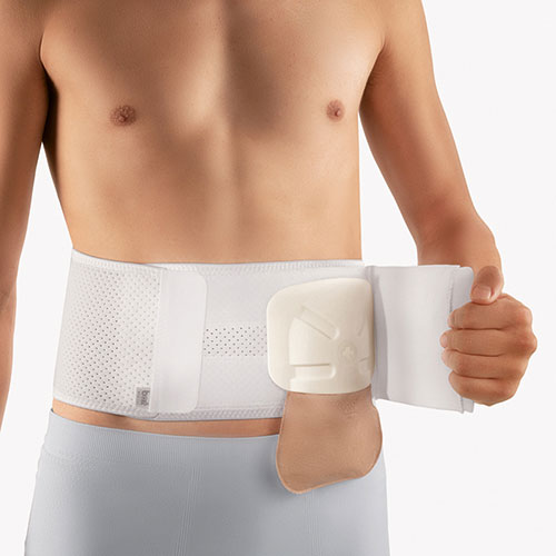 Protection en plastique avec rappel élastique pour ceinture pour stomie Stomabelt open (sans ceinture)