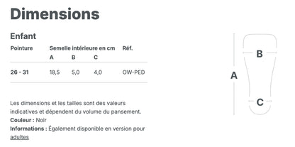 Chaussure de décharge partielle de l'avant-pied OrthoWedge pédiatrique