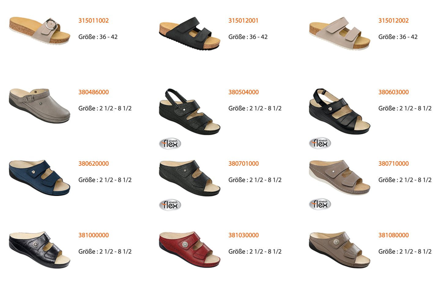 Chaussures confortables avec semelles interchangeables Ortho-Lady-Ortho-Gent