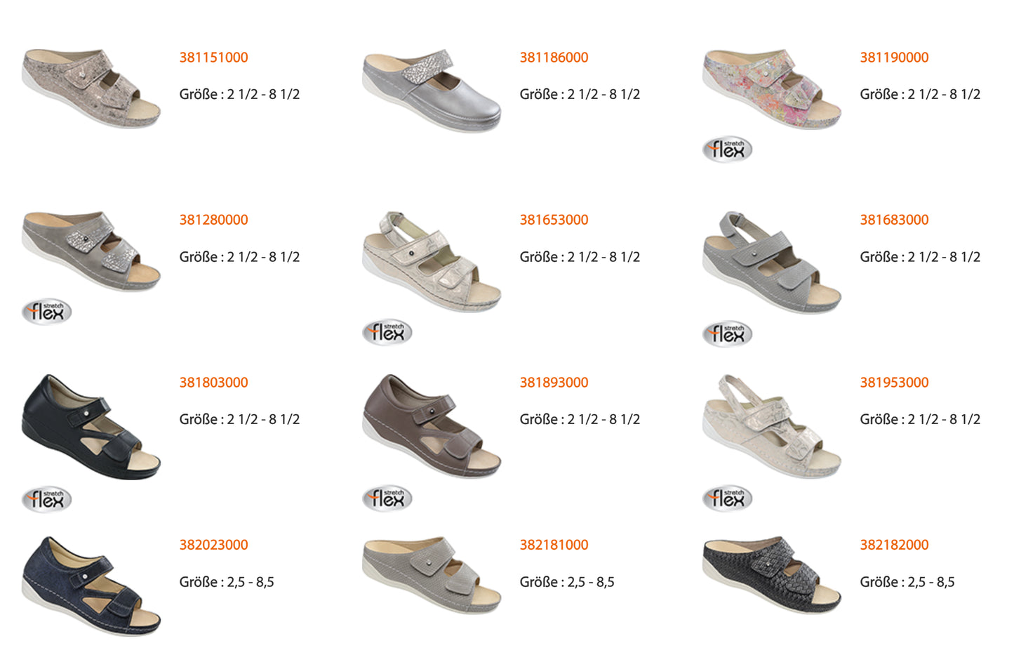 Chaussures confortables avec semelles interchangeables Ortho-Lady-Ortho-Gent