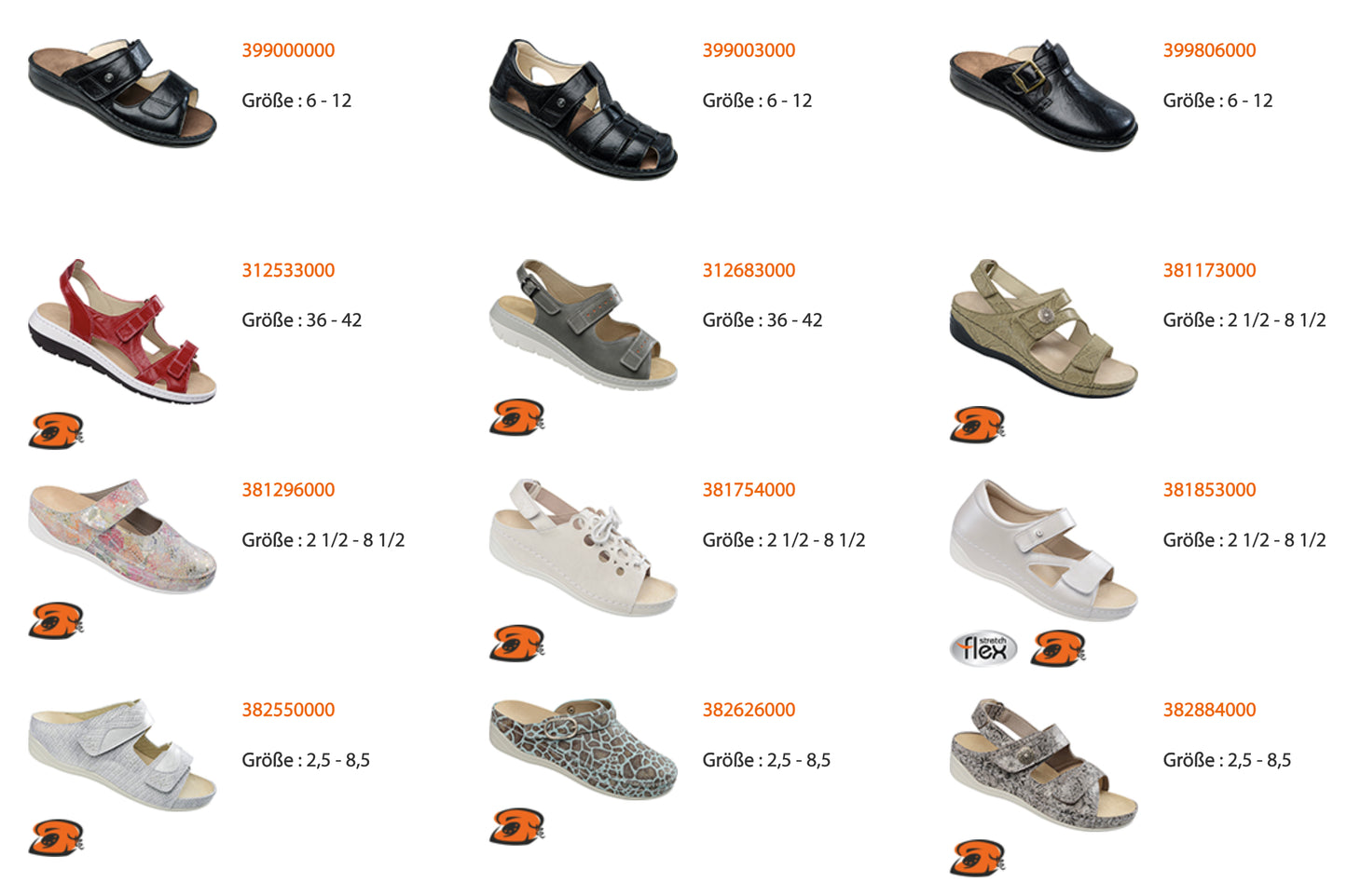 Chaussures confortables avec semelles interchangeables Ortho-Lady-Ortho-Gent