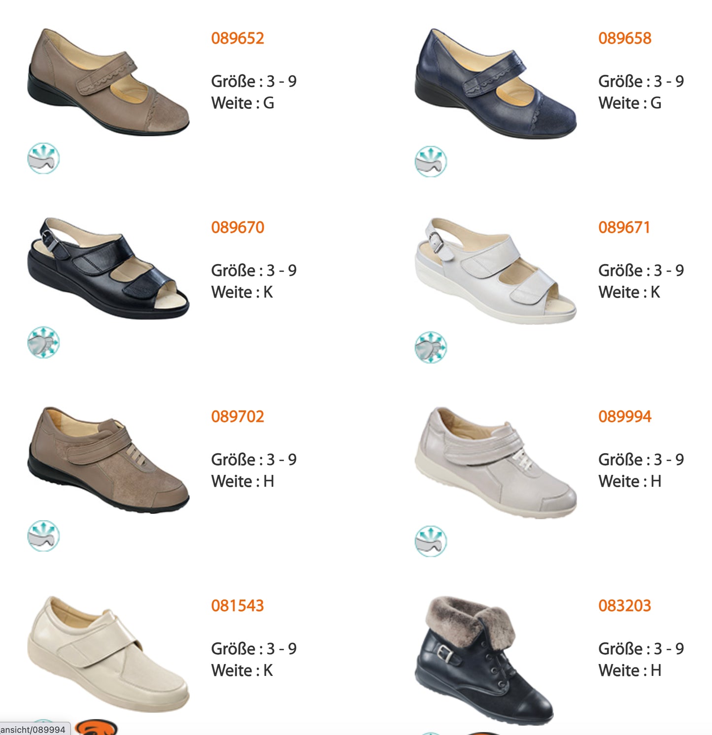 Chaussures thérapeutiques extensibles Actiflex
