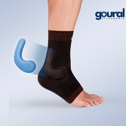 BREATHABLE ANKLE SUPPORT WITH VISCOELASTIC PADS