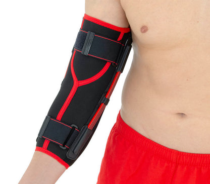 FlexSplint elbow brace with passive extension effect 
