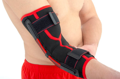 FlexSplint elbow brace with passive extension effect 