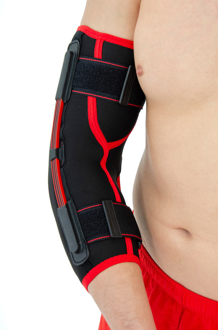 FlexSplint elbow brace with passive extension effect 