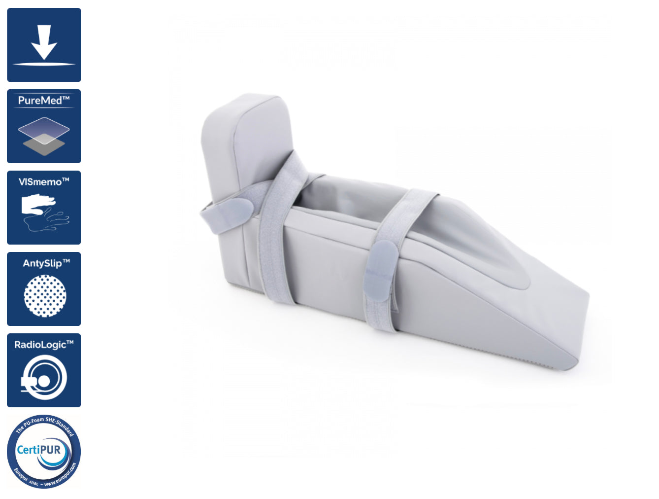 Coussin de positionnement du membre inférieur Thermoactive