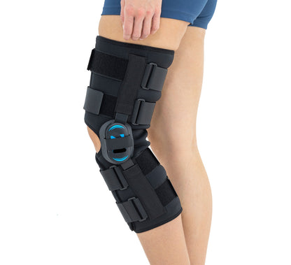 Genouillère ligamentaire longue avec baleines rigides articulées asymétriques exclusives goural Activ pren 2Ri