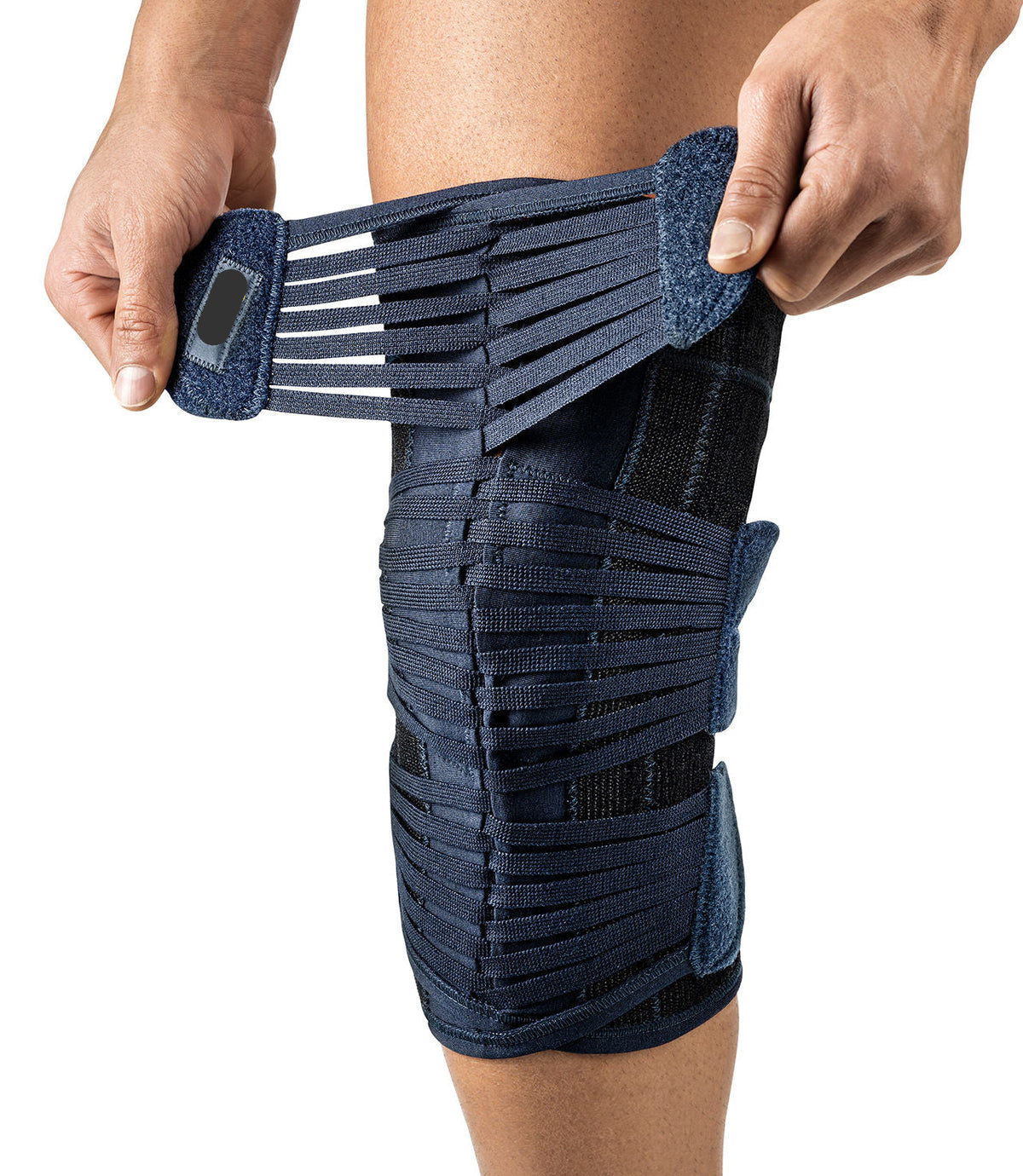 Genouillère ligamentaire à centrage rotulien actif