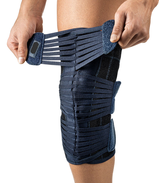 Genouillère ligamentaire à centrage rotulien actif