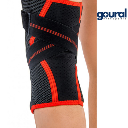 Genouillère ligamentaire et rotulienne avec sangles élastique réglables pour ligament croisé antérieur (LCA)