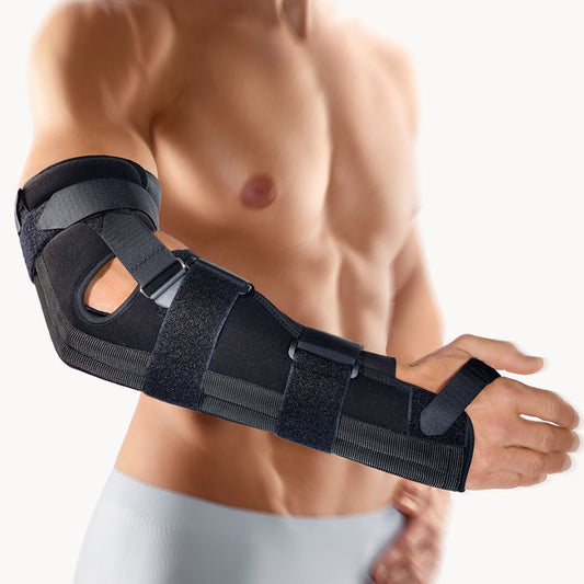 Orthèse d'immobilisation du coude et main formable de 0° à 90° ElboWrist
