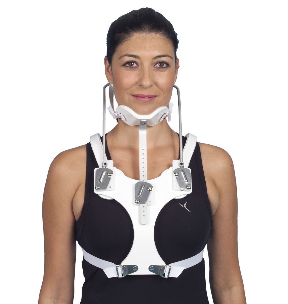 Minerve d'immobilisation de la tête avec appui thoracique