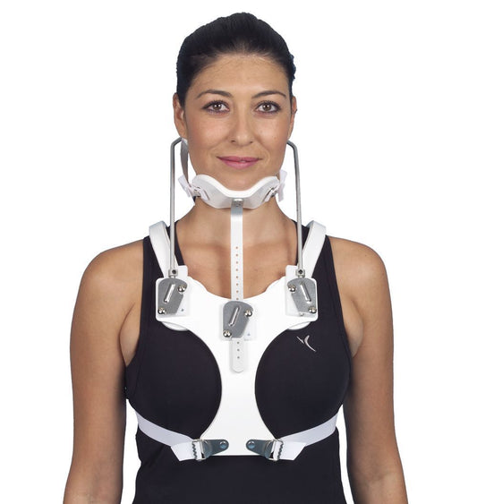 Minerve d'immobilisation de la tête avec appui thoracique