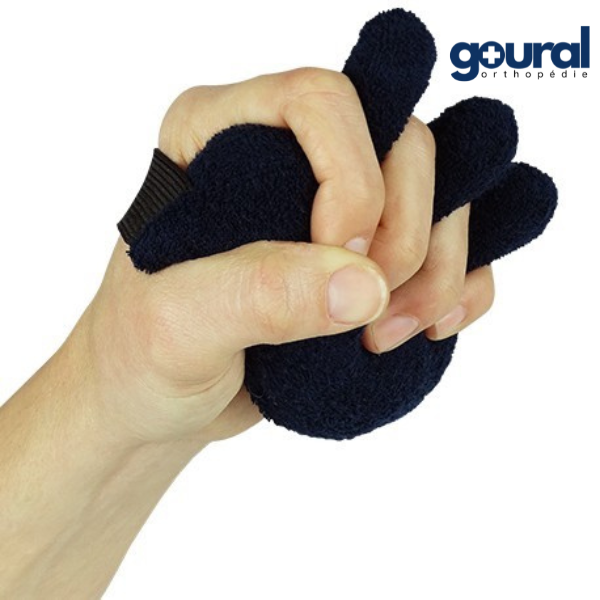Spastic hand-finger orthosis-cushion with finger separator
