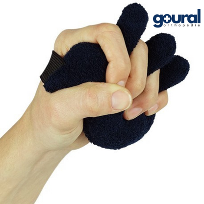 Spastic hand-finger orthosis-cushion with finger separator