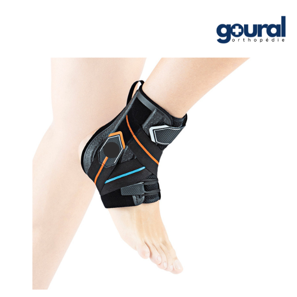Ankle stabilization orthosis with elastic recall