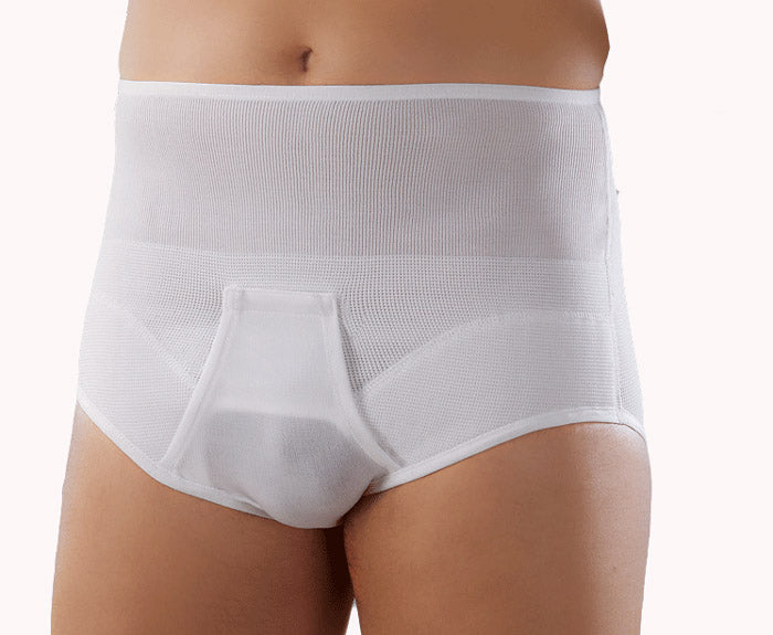 Post-operative "hospital days" briefs for men 