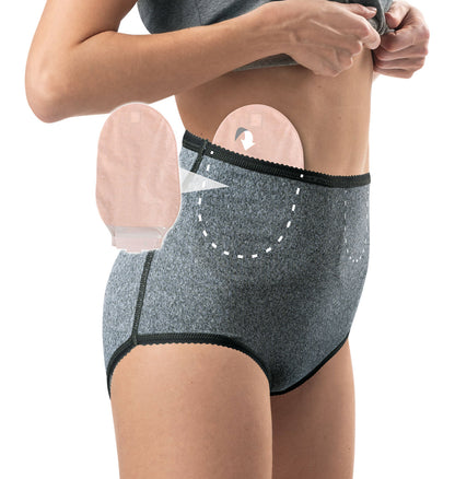 Slip femme pour personne stomisée