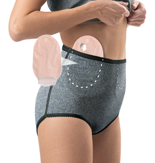 Slip femme pour personne stomisée