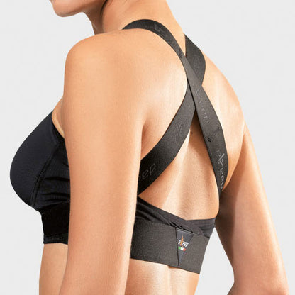 Back-lifting bra with adjustable postural effect