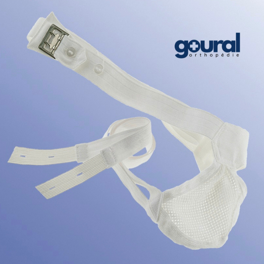 Suspensoir de soutien des bourses en coton avec filet réglable par sous-fesse