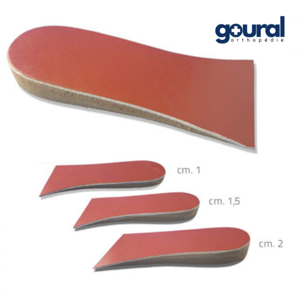 3/4 Compensating heel pads for lower limb inequality (2 units)